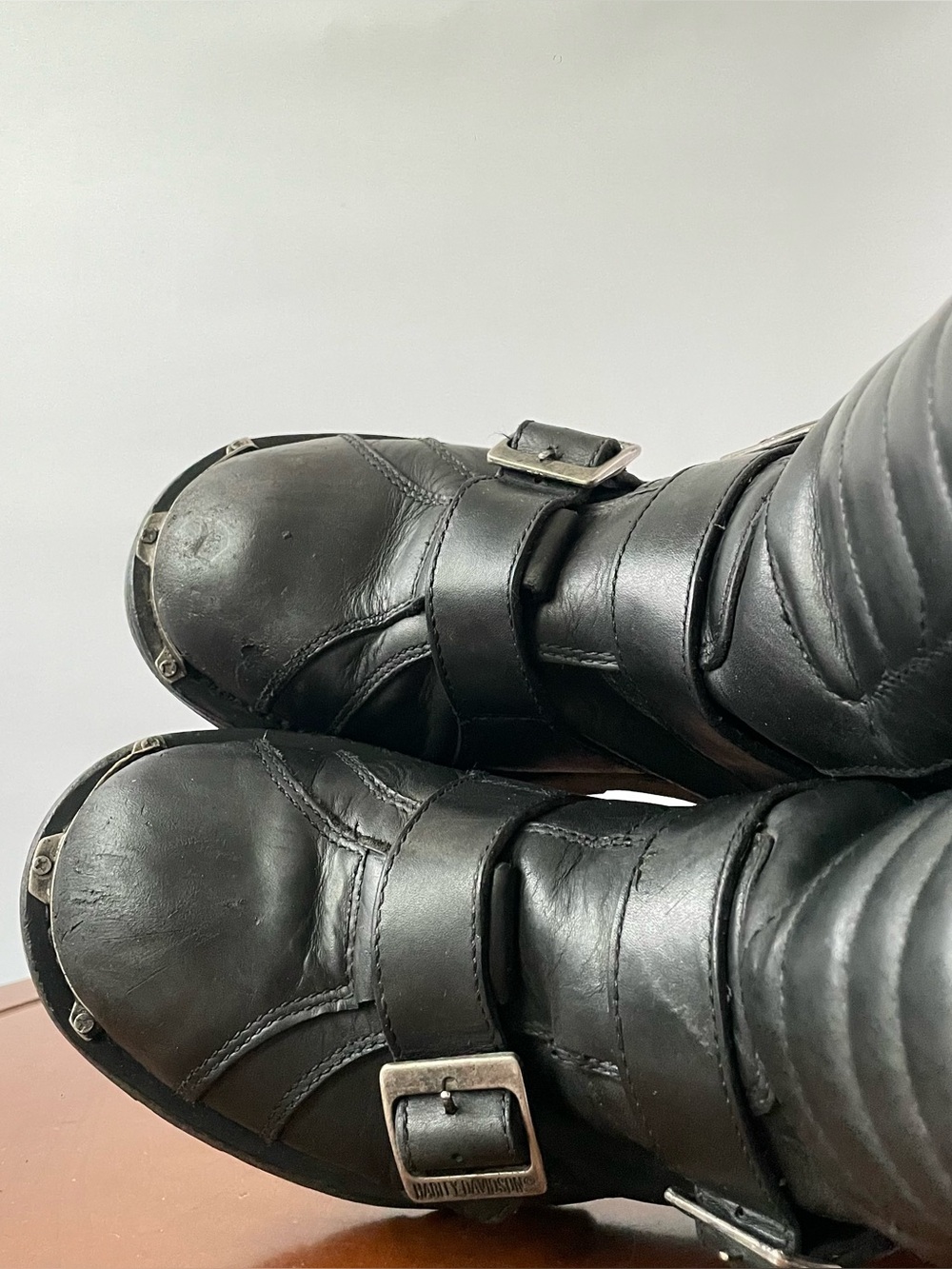 Harley-Davidson Terminator 5-Buckle Black Leather Motorcycle Boots | US 8.5 - Picture 6 of 10